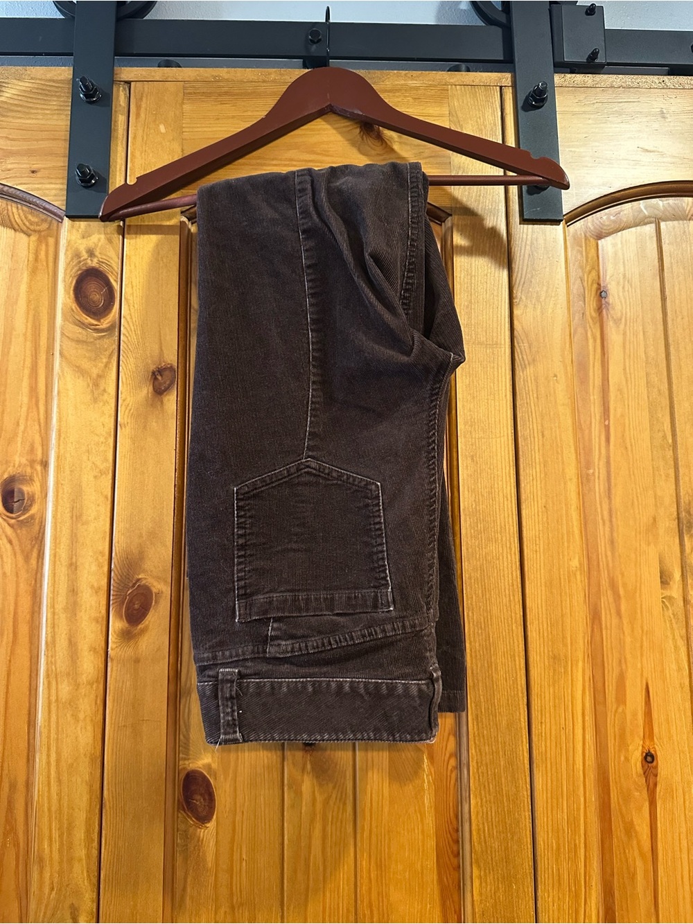LONDONJEAN Women’s Dark Brown Corduroy Relaxed Pants